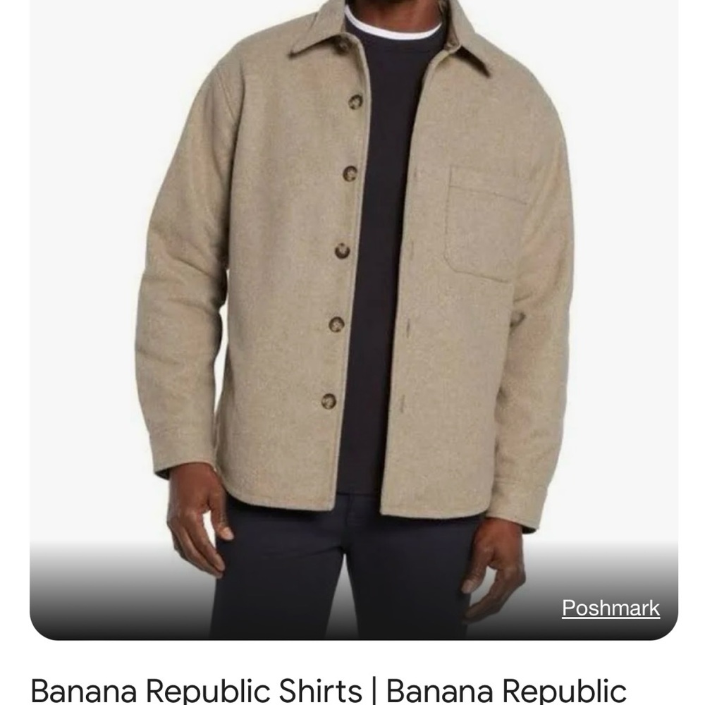 Banana Republic Tan Lightweight Shirt Jacket